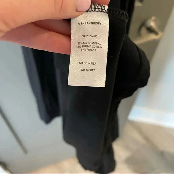 N: Philanthropy (apparel with purpose) black wrap dress size small - Picture 10 of 10